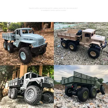 

1:16 High Speed RC Car Military Truck 2.4G Six-wheel Remote Control Off-road Climbing Vehicle Model Toy for Kids Birthday Gift