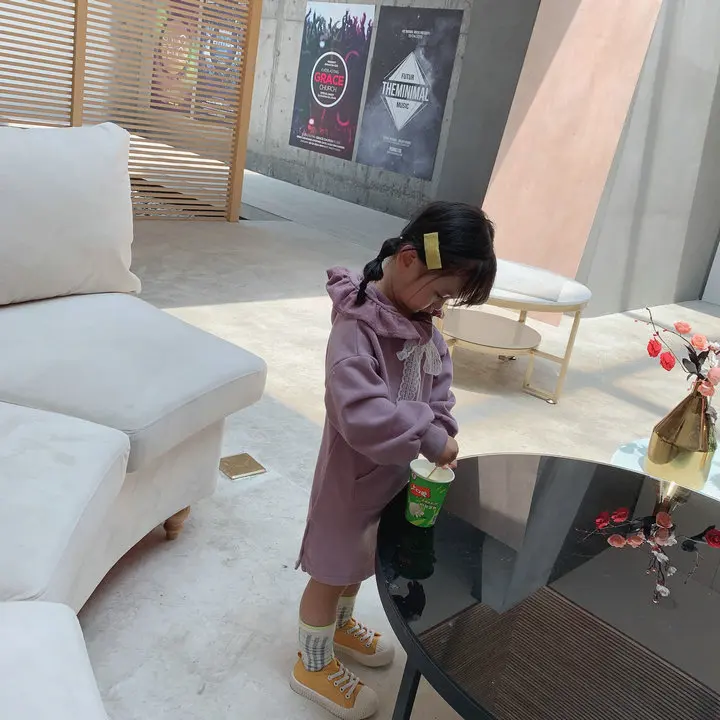 Ceny Mihkalev bawełna dziewczynek sukienka na jesień dla dzieci jesień ubrania 2020 dzieci ubrania dziewczyna bluzy dresse dziewczyna bluzy