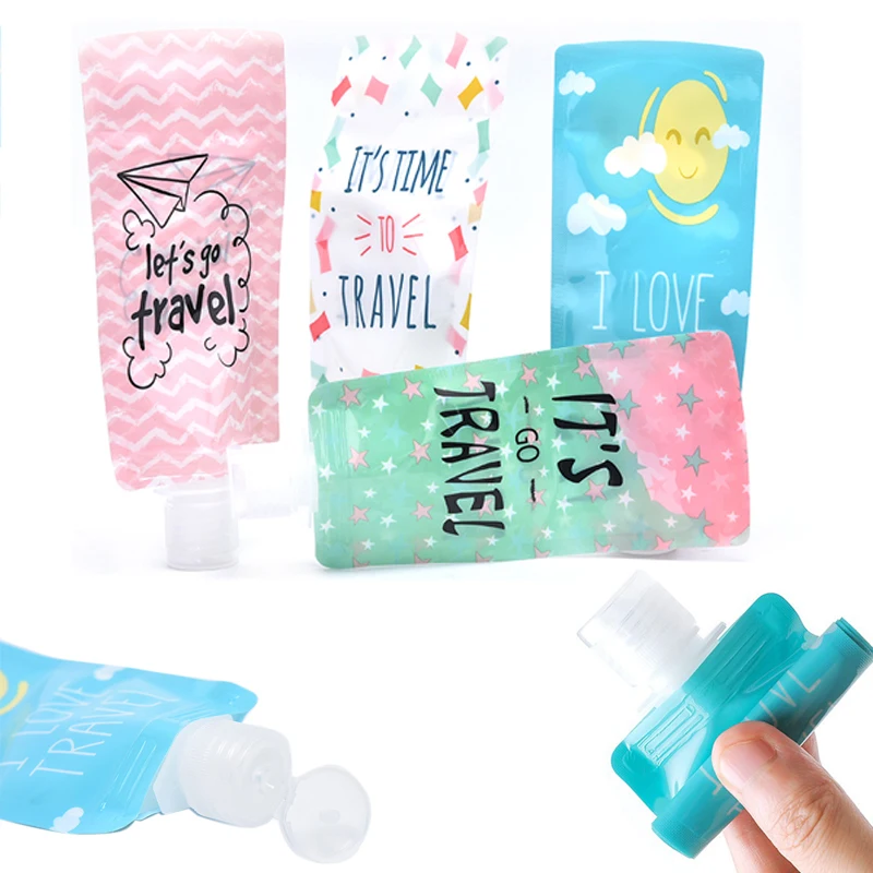 100ml Travel Portable Packaging Bottle Bag Mini Hand Sanitizer Shampoo Makeup Fluid Bottle Bathroom Products Packaging Bottles