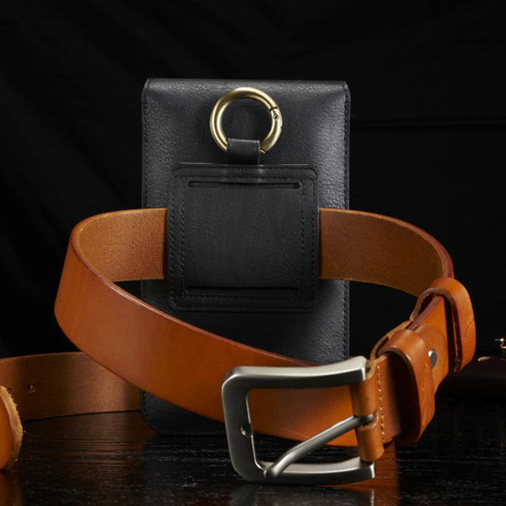 Hot Universal Outdoor Hanging Phone Bag Faux Leather Waist Bag Durable Fanny Pack for iPhone 6P 7P 8P барсетка мужская