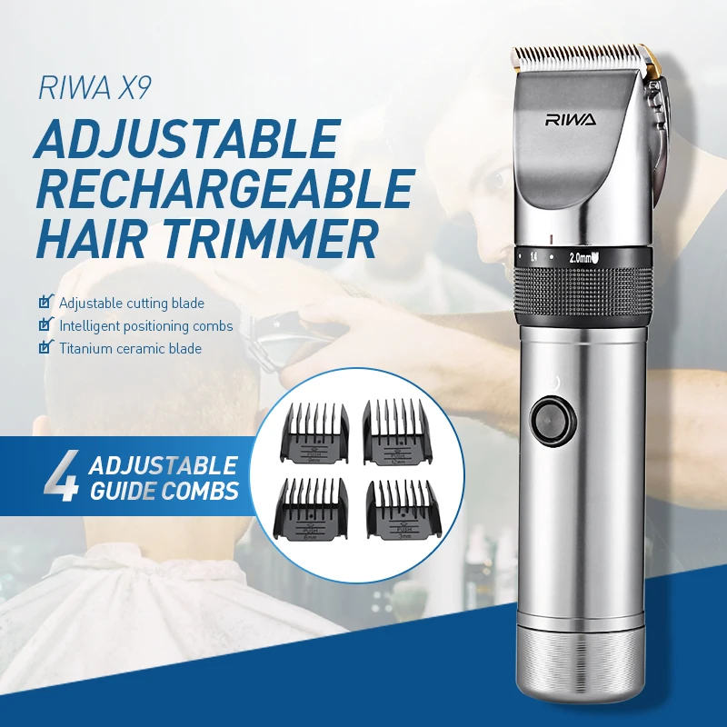 Cena RIWA X9 profesjonalna maszynka do strzyżenia włosów elektryczna maszynka do strzyżenia włosów trymer ścinanie włosów maszynka do golenia maszynka do włosów golarka dla mężczyzn ue wtyczka