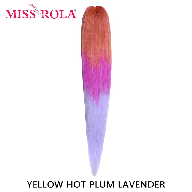 Miss Rola Synthetic Wholesale Bulk 5 Pieces 24 Inch 100g Stretched Jumbo Braiding Hair Kanekalon Pink Twist Braid Hair Extension T1b/118#