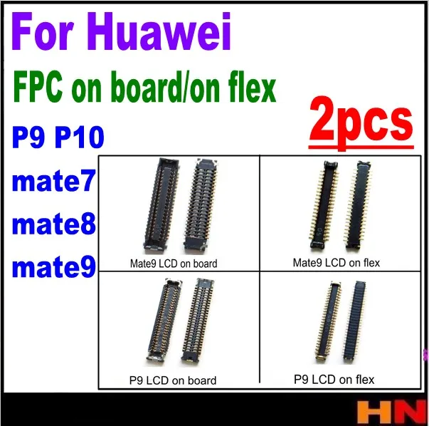 2 шт. для Huawei P9 P10 plus mate 7 8 9 pro ЖК-дисплей flex FPC батарея коннектор на материнской
