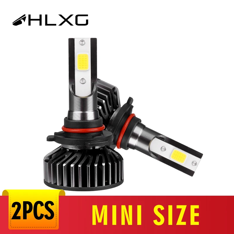 Светодиодная лампа HLXG Mini H7 12 В 10 лм 6000K 8000K H8 H9 9005 HB3 9006 HB4 H11 аксессуары для