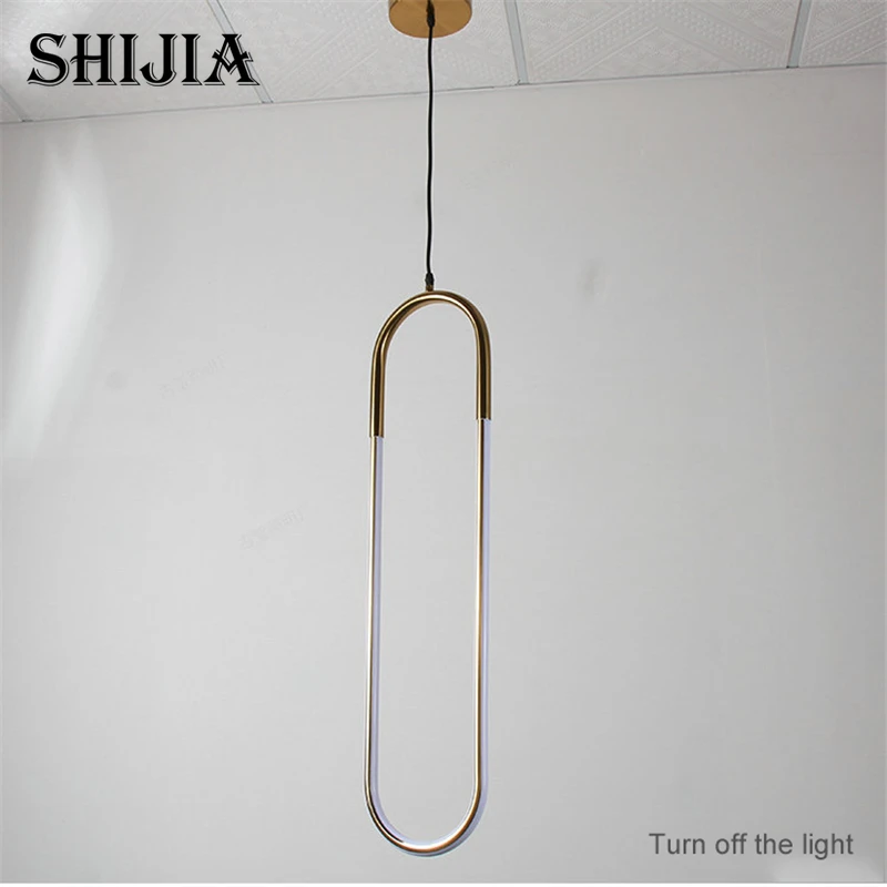 

Modern U-shaped Energy-saving Decorative Single Hanging Pendant Light for Bar Study Living Room