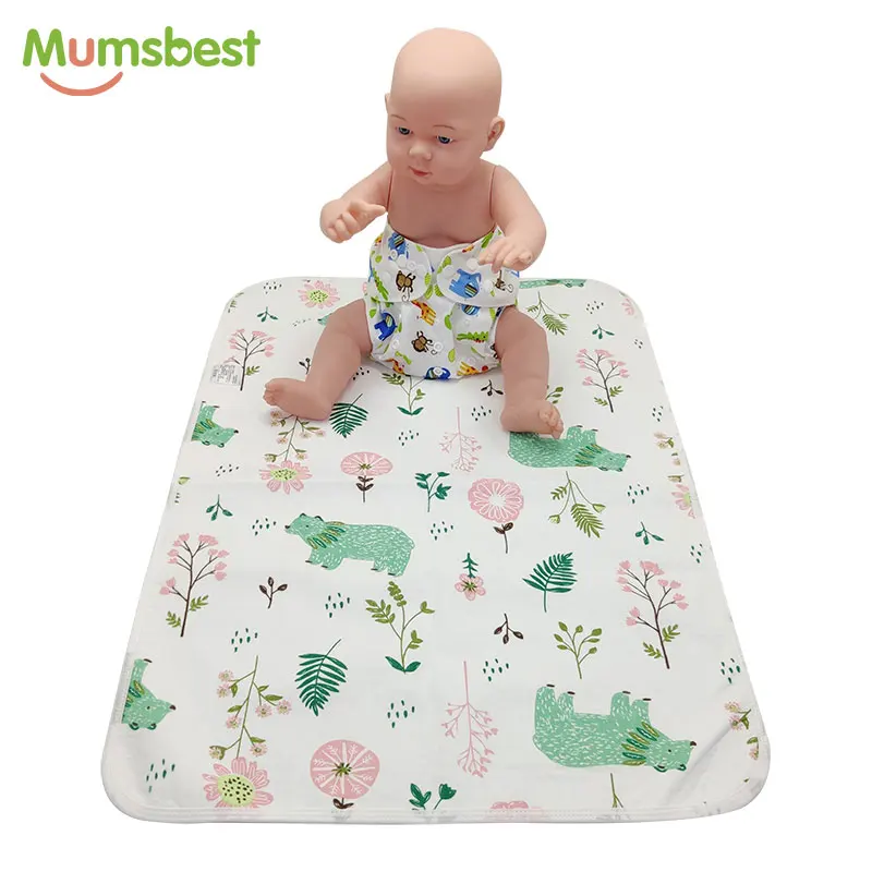 Couverture de couche lavable imperméable pour nouveau-né | Housse de matelas à langer Portable pour bébé taille 70cm x 50cm