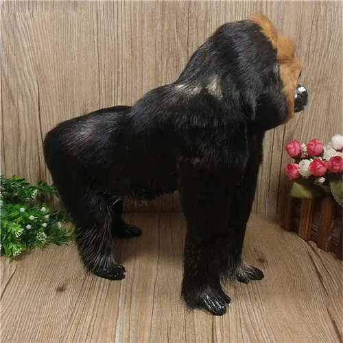 Fancytrader Simulation Animal Orangutan Plush Toy Doll Realistic Handmade Plastic&Fur Monkey Model Gifts for Children 29x15x28cm (3)