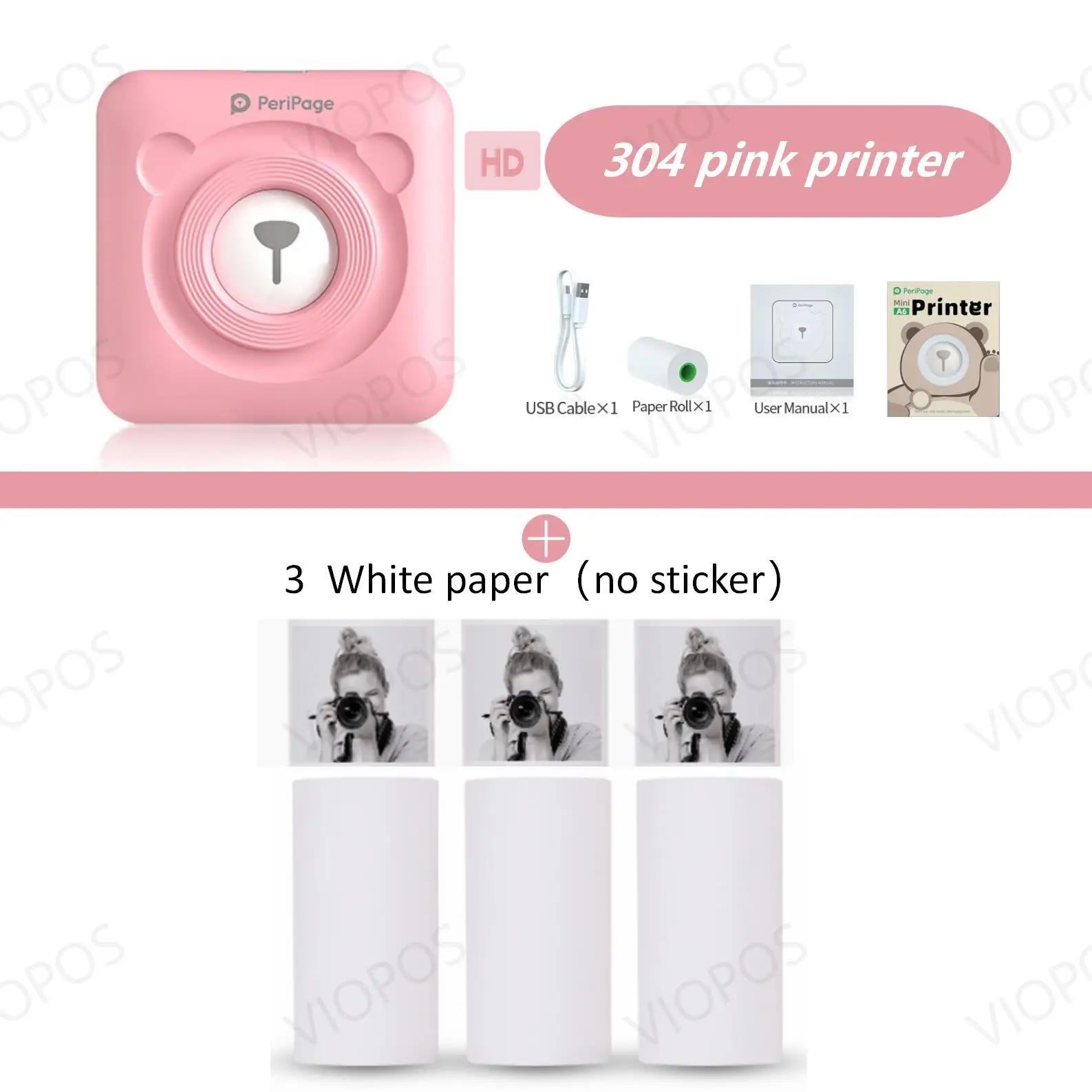 PeriPage 304 DPI Mini Photo Bluetooth Pocket Printer Wireless Portabl Sticker Thermal Printer For Mobile phone Android and iOS mini printer sticker Printers