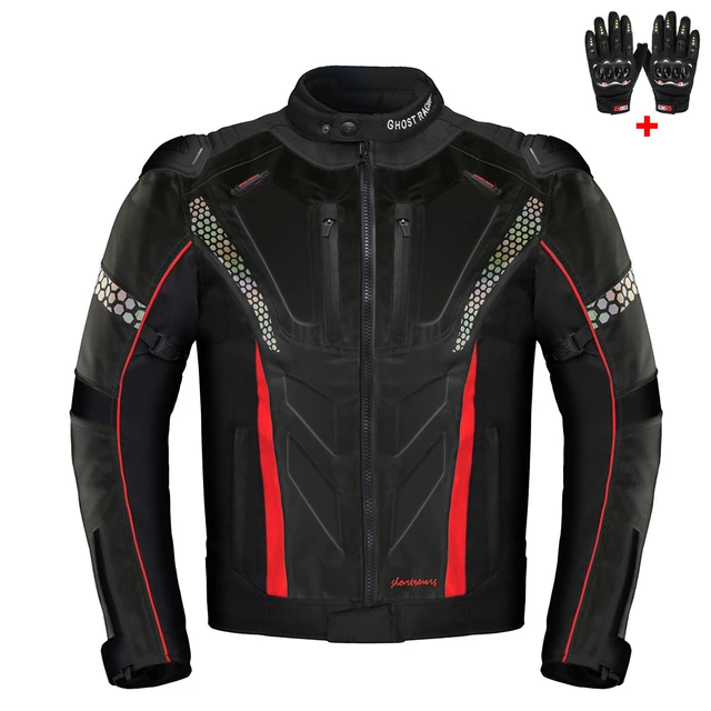 Waterproof Motorcycle Jacket Pants Off-Road Racing Motocross Riding Jacket Suit Men Windproof Touring Moto Protective Suit GR-Y12 BK Jacket