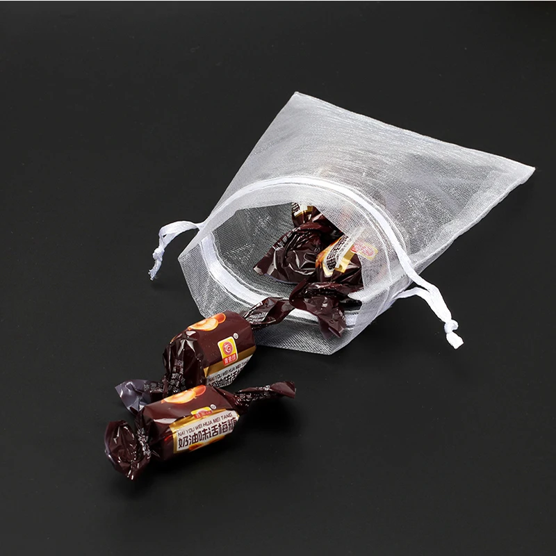 50pcs/lots 7x9cm Organza Jewelry Packaging Bags Wedding Party Decoration Drawable Gift Pouches Christmas | Дом и сад