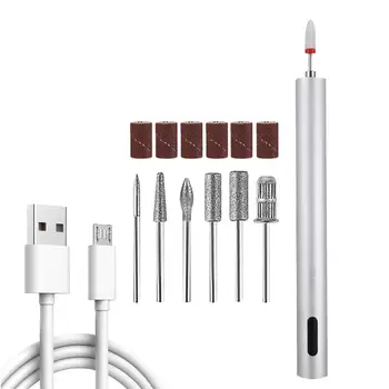 

Electric Nail Drill USB Rechargeable Mini Nail Drill Machine Electric Nail File Machine Electric Drill Bit Machine For Nail Tool