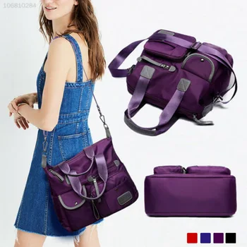 

MoneRffi Women Shoulder bag woman Travel bag Multi-pocket canvas handbag Outdoor Waterproof Nylon Bags Drop shipping 2019