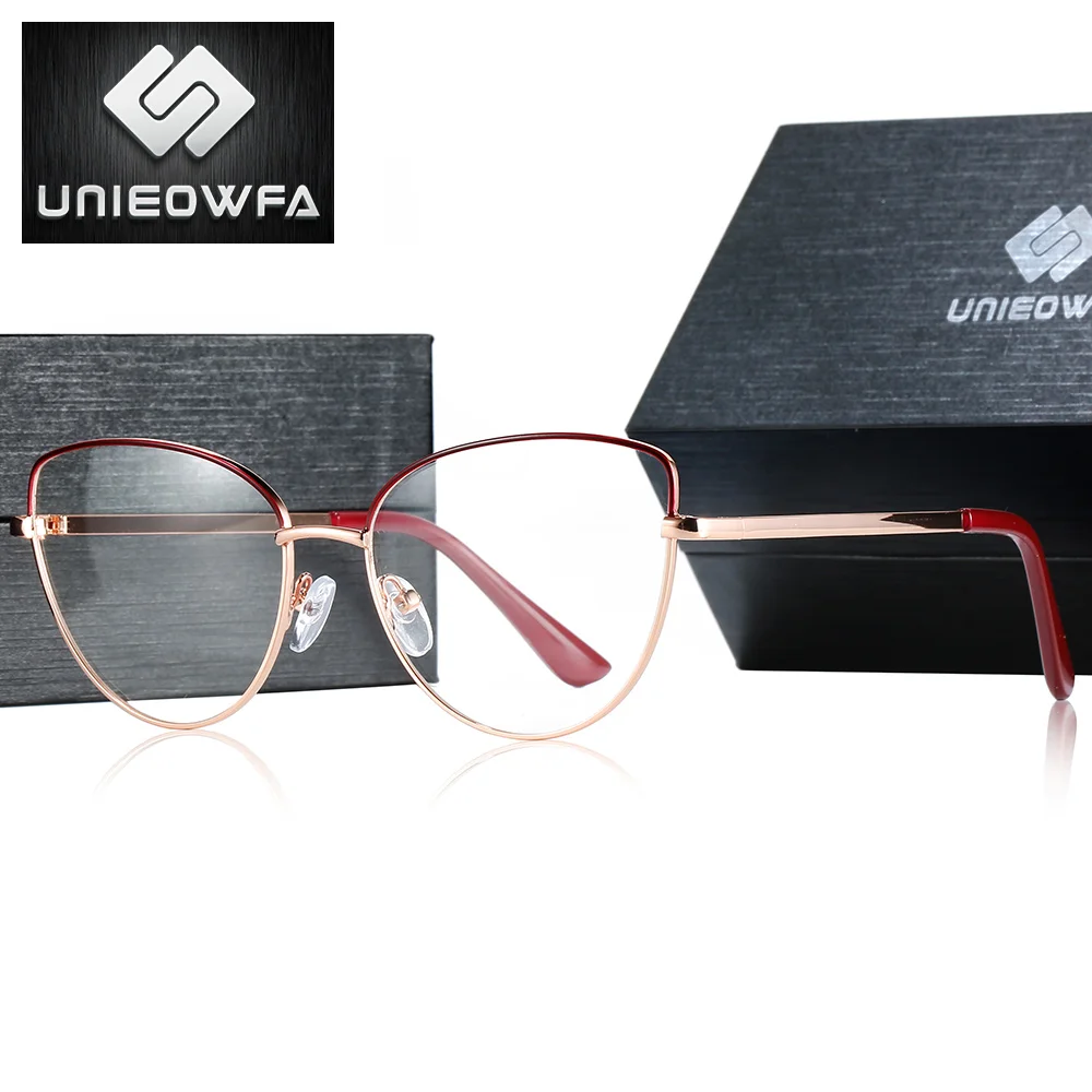 Prescription Computer Glasses Women Frame Optical Anti Blue Light Clear Eyeglasses Retro Cat Eye Myopia Spectacles | Аксессуары для