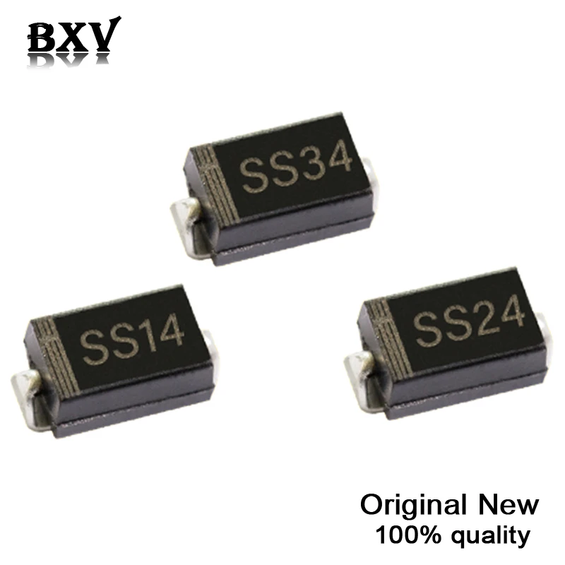 100PCS Schottky Diode 1N5819 1A 40V DO-214AC SS14 SS12 SS16 SS24 SS34 SS36 SS56 SS110 SS210 SS310 1N5817 SR2100 1N5822 SMA | Электронные