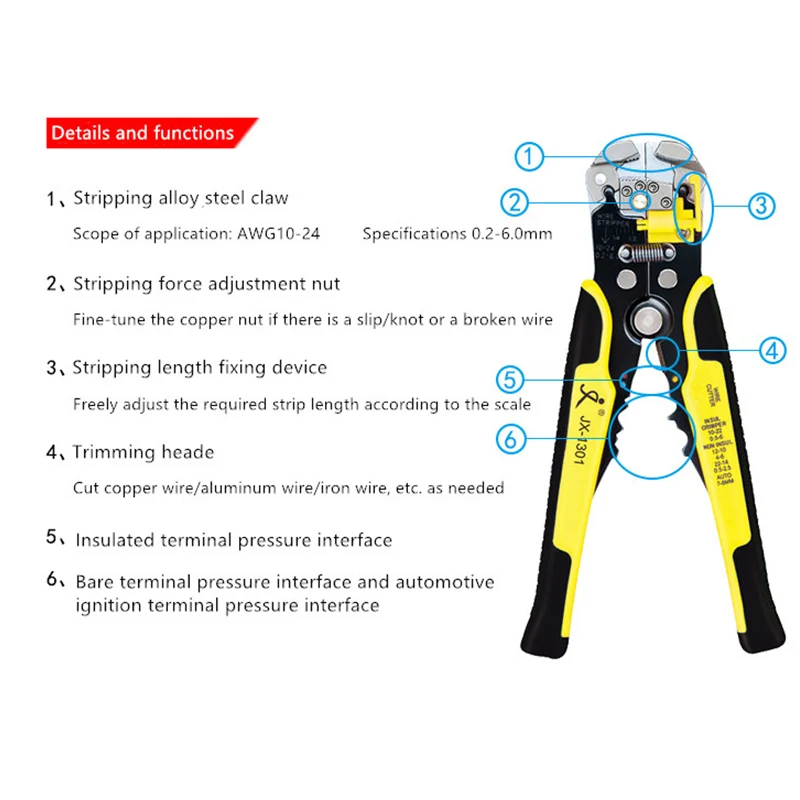 Multitool 4 In 1 Wire Crimpers Engineering Ratcheting Terminal Crimping Pliers wire stripper Tools Set Cable Cutter Hand Tools