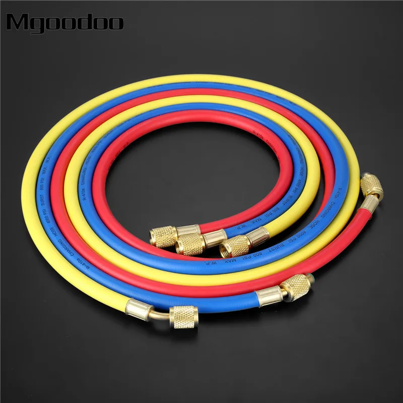 

3Pcs 60" R410a AC Refrigeration Charging Hoses R134A R12 R22 R502 HVAC 1/4" SAE Hose Fittings 800PSI Air Conditioning Mayitr