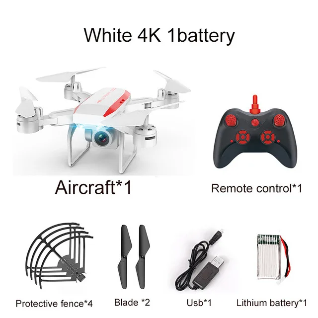 Ky606d Дрон 4k Rc вертолет Дроны с камерой Hd долгое время полета Rc Gps Дрон Wifi Fpv Квадрокоптер складной детский подарок игрушка - Цвет: white 4K 1B