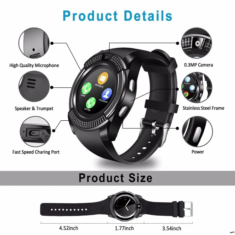 Смарт-часы GEJIAN, Bluetooth, сенсорный экран, Android, водонепроницаемые, спортивные, для мужчин и женщин, смарт-часы с камерой, слотом для sim-карты, PK DZ09