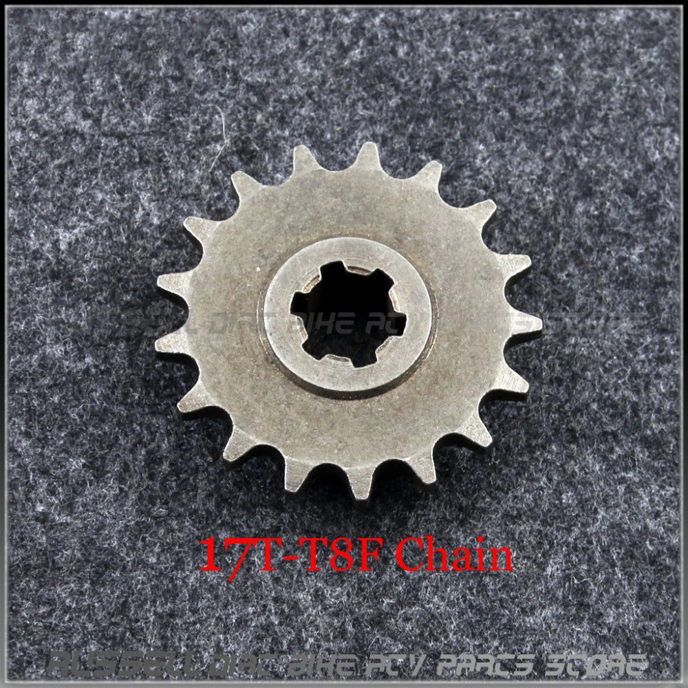 Tooth T8F Chain Drive Gear Sprocket 17T or 20T for 2 Stroke Engine Transmission Mini Moto Pocket bike Petrol Scooter |