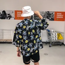 Yukata, мужская одежда хаори самурая Харадзюку, мужской принт, кимоно в японском стиле, летний Повседневный Кардиган, рубашка, повседневный Свободный Топ, блузка