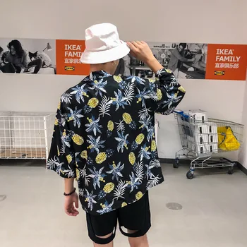 

Yukata Men Haori Samurai Harajuku Clothing Male Print Japanese Style Kimono Summer Casual Cardigan Shirt Casual Loose Top Blouse