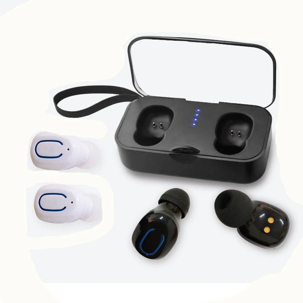 

Seovo T18s Tws invisible Bluetooth earphones 5.0 mini wireless ear buds stereo bass with charging box portable Ear Free 400 mAh