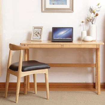

Quaint Solid Wood Computer Desktop Home Simple Children Learning Public Desk With Drawer Factory Direct Sales