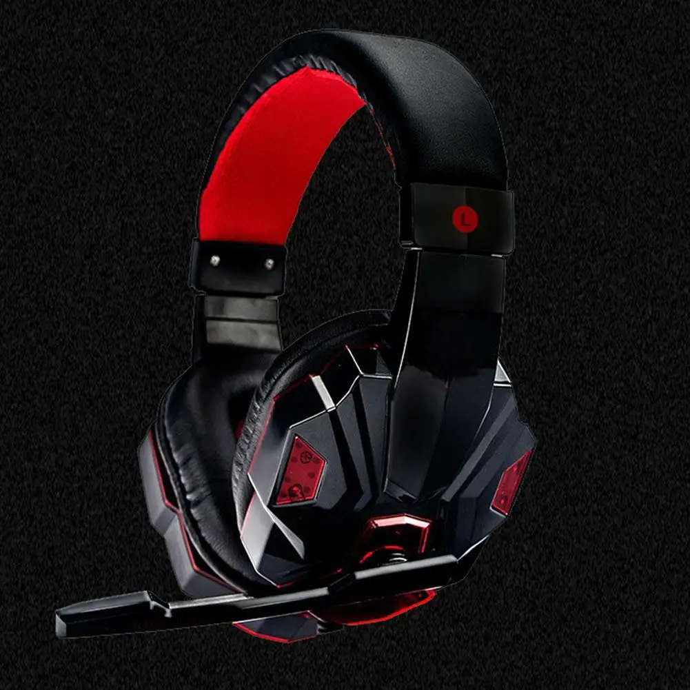 Led 3 5mm Earphone Gaming Headset With Microphone Mic Gamer PC PS4 Game Stereo Gaming Headphone For PC Computer
