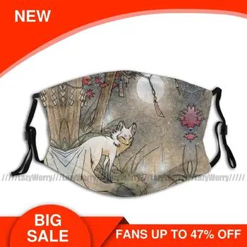 

Halloween Mouth Face Mask Fox Wisps Facial Mask Fashion Funny with Filters Adult Mask