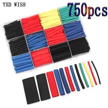 

750pcs/580pcs/500pcs Thermoresistant Tube Heat Shrink Tubing Insulation Sleeving Polyolefin 2:1 Shrink wrapping Assorted Diy Kit