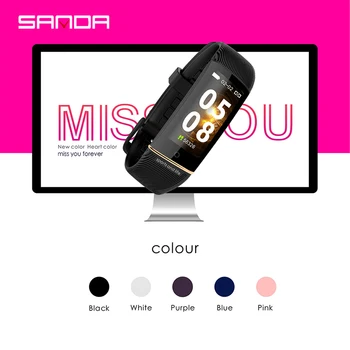 

SANDA Heart Rate Smart Wristband Smart Activity Tracker Smart Bracelet Smart Band Fitness Tracker Smart Watch for Men Women