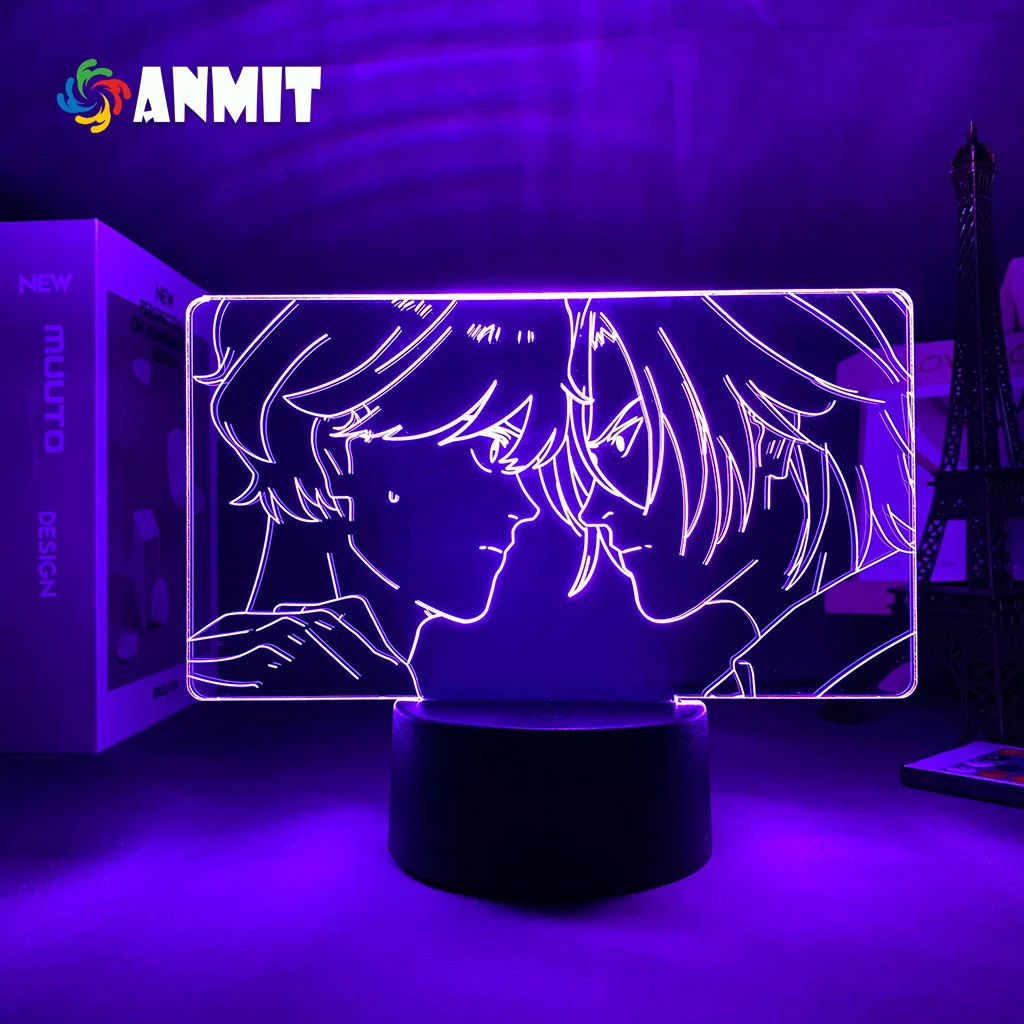 Ночсветильник ANMIT в стиле аниме 16 цветов светодиодный ночсветильник 3D Настольная
