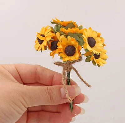 Details about   Miniature Dollhouse 3 Bunches Yellow Sunflower Flowers Clay Handmade Flower Gift