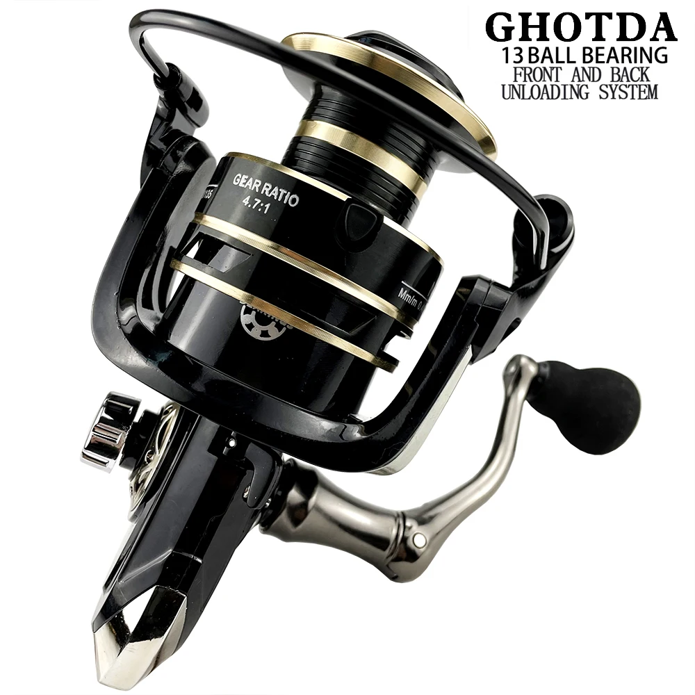 Spinning Reel 8+1 Ball Bearing Max Drag Long Cast Powerful Fishing Reel  Fishing Tackle Large Oblique Cup Long Throw Fishing Tool - AliExpress