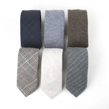 7cm moda clássica dos homens laços de lã inverno outono negócios formal wear masculino acessórios casamento banquete gravata