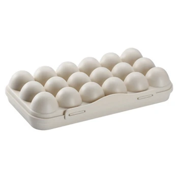 

2Pcs 18 Grids Egg Storage Box Portable Anti-Collision Egg Storage Box Refrigerator Shatterproof Egg Box Refrigerator Organizer K