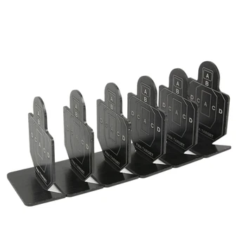 

6Pcs Ab Brave Warrior Metal Targets Set Outdoor Aeg Gbb Airsoft Trigger Time Practice Nock Down Target