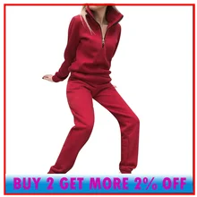 Модный женский спортивный костюм, одноцветная блузка с длинными рукавами, топы на молнии и штаны, леггинсы, одежда для тренировок, спортивный комплект, спортивная одежда# g4