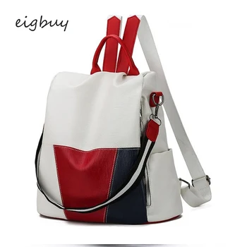 

Female Backpacks Korean Style College Solid Pu School Bag Vintage School Backpacks For Teenagers Mochila Feminina Bookbags