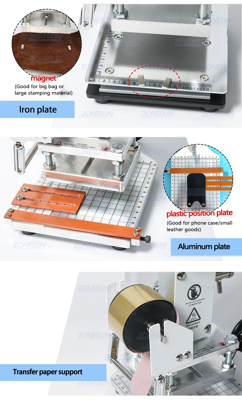 ZONESUN ZS90 машина для горячего тиснения фольгой ручная Бронзирующая машина для ПВХ карты кожи и бумаги штамповочная машина
