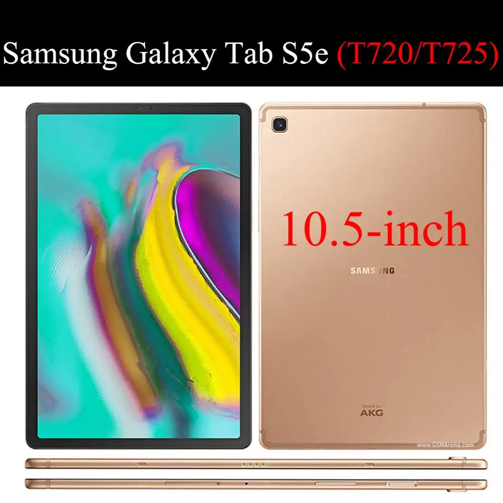 Tablet case for Samsung Galaxy Tab S5e 10.5" Auto Smart Sleep wake funda Trifold Stand Solid cover capa skin for SM-T720/T725-5