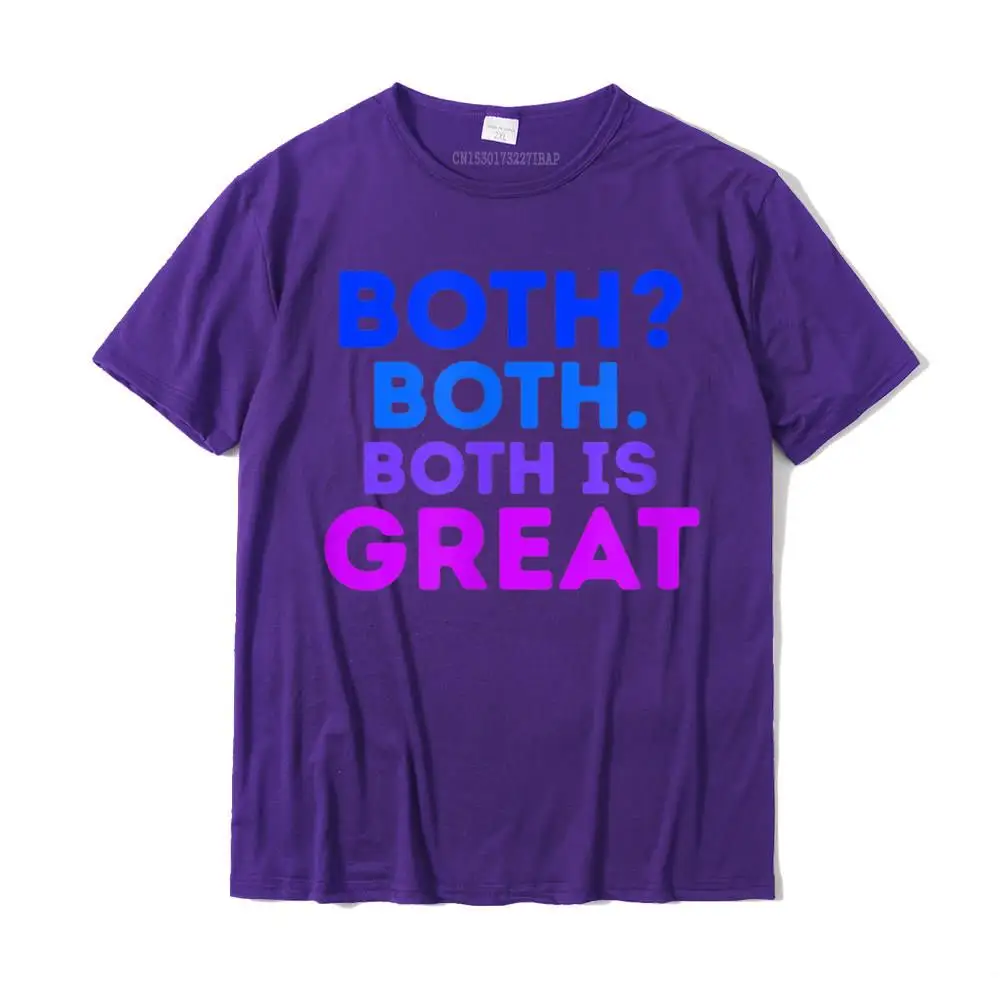 Tops & Tees Camisa Tops Shirts Summer/Fall Special Funny Short Sleeve 100% Cotton Crew Neck Men T-shirts Funny Both  Both. Both Is Great Funny Bisexual Equality Humor Gift T-Shirt__MZ22804 purple