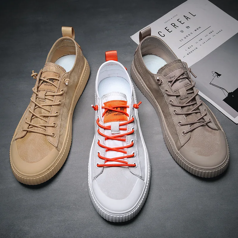 

2019 Summer Hot Selling Mesh Versatile Classic Genuine Leather Convenient Closed-toe Breathable Casual Shoes Low Top MEN'S SHOES