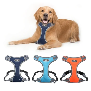 

Reflective Pet Harness Breathable Mesh Chest Strap Adjustable Dog Cat Harness Vest Outdoor Pet Running Training Harness Leash