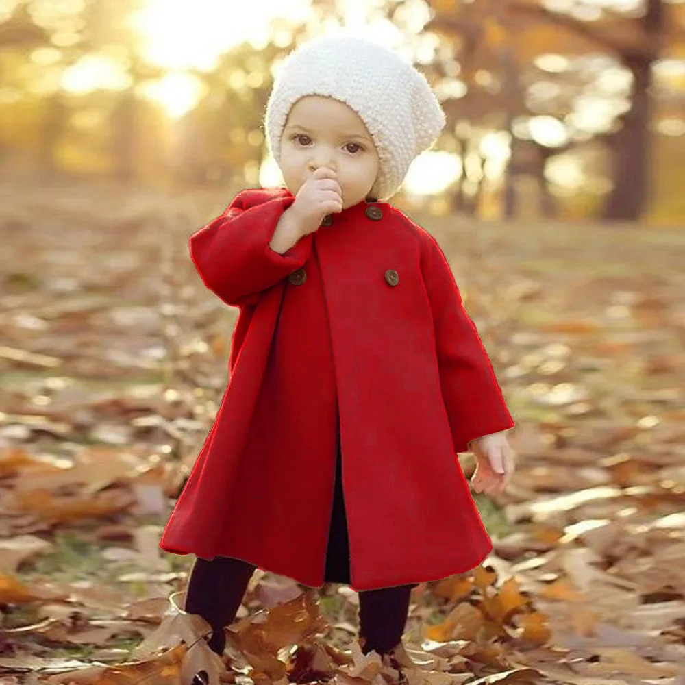 Детская одежда; сезон осень-зима; Верхняя одежда для маленьких девочек; плащ; куртка на пуговицах; теплое пальто; Одежда для девочек; Верхняя одежда для девочек;# P30