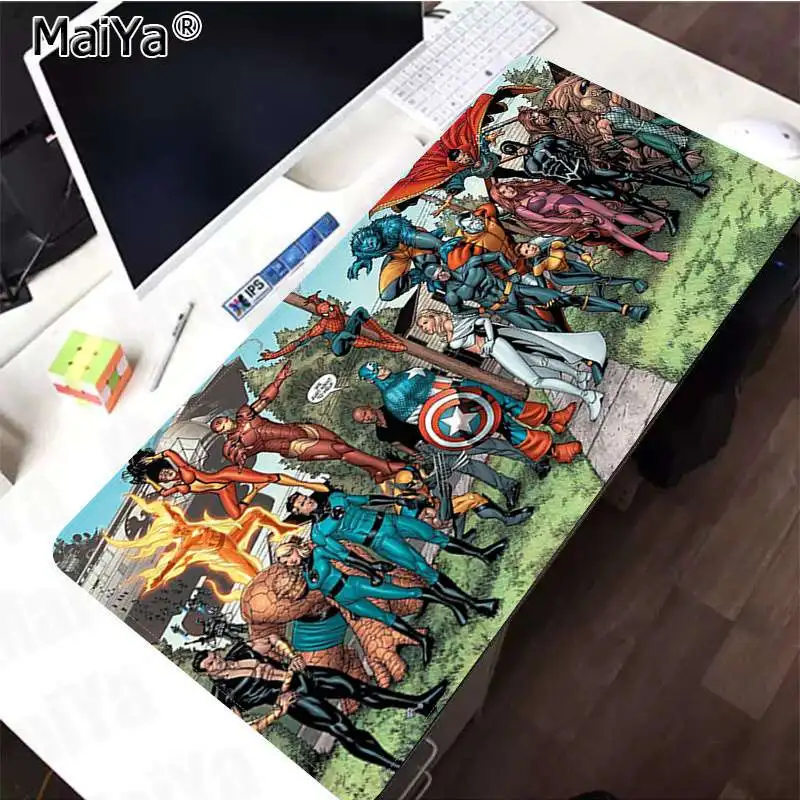 Maiya Простой Дизайн Marvel Мстители Endgame логотип запирающийся край коврик для мыши резиновый ПК компьютерный игровой коврик для мыши