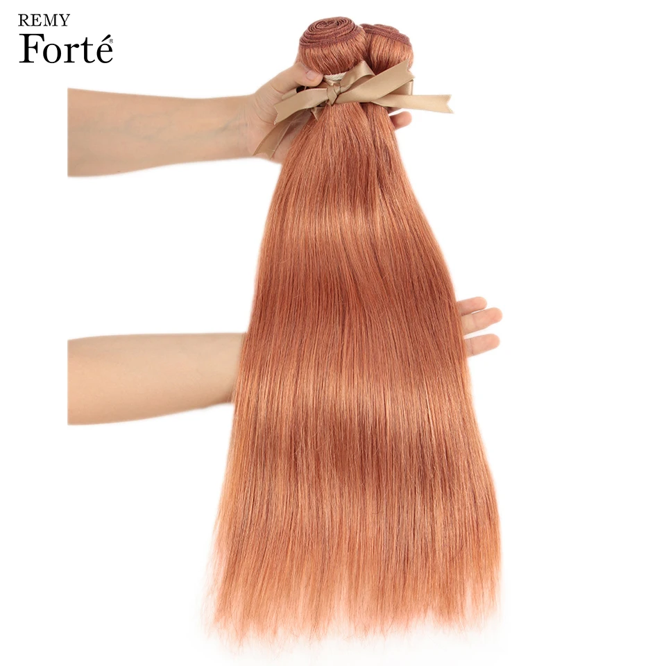 Remy Форте прямые волосы пряди белокурые бразильские человеческие волосы пряди оранжевый человеческие волосы пряди Волосы remy переплетение 1/3/4 пряди