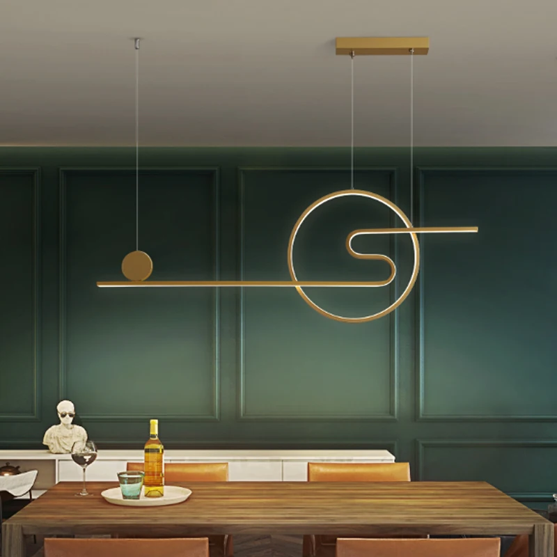 

Nordic Design Art Iron LED Pendant Lighting Modern Office Simple Pendant Lamp Restaurant Kitchen Hanging Fixtures