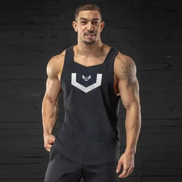 2020 Muscle Fitness Sports Vest Men's Running Training Quick-Drying Vest Slim Breathable Sleeveless Shirt Men Workout Tank Top