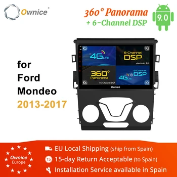 

Ownice Octa Core Android 9.0 Car 2Din Radio GPS DVD player for Ford Mondeo 2013 - 2017 360 Panorama DSP 4G LTE SPDIF